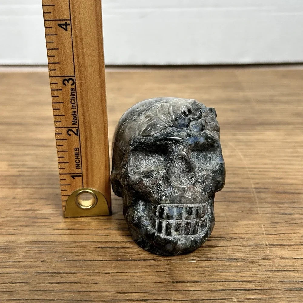 Labradorite Crystal Skull – Hand-Carved‎ Mini Gemstone Skull - Approx 2